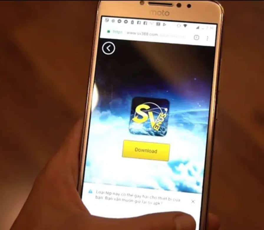 Hướng dẫn tải App SV388 về điện thoại
